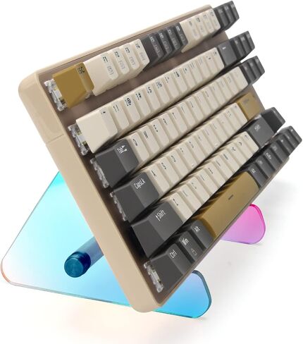 Mechanical Keyboard Stand Gaming Keyboard Display Rack Rainbow Acrylic Keyboard Holder for Home, Store and Office Decor (3 Tier) in Saudi Arabia