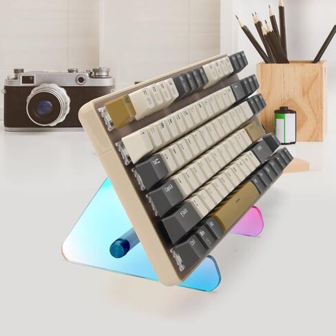 Mechanical Keyboard Stand Gaming Keyboard Display Rack Rainbow Acrylic Keyboard Holder for Home, Store and Office Decor (3 Tier) in Saudi Arabia
