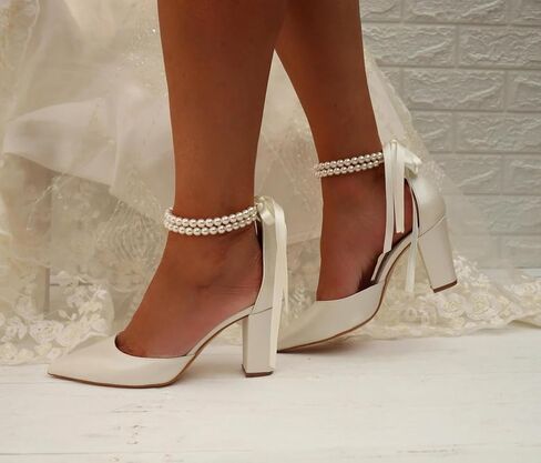 Women's Chunky High Heels Pumps Closed Toe Block Heels Dress Pump Shoes for Women Prom Wedding Party Office Work Formal Sandal in Saudi Arabia