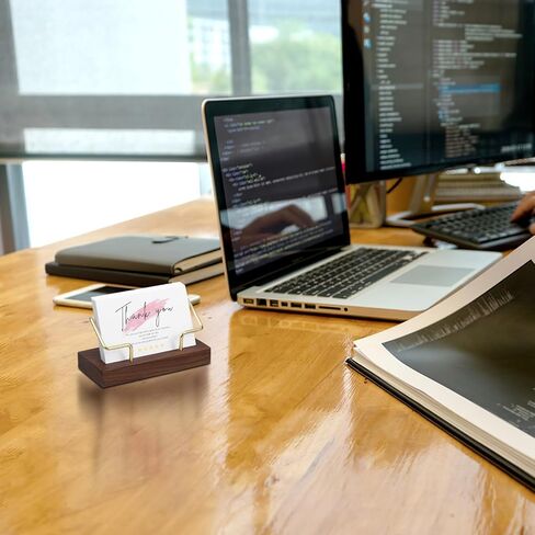 حامل بطاقة عمل خشبي من SEWACC، حامل بطاقات معدنية، حامل عرض بطاقة العمل، منظم بطاقة الاسم لمكتب سطح المكتب in Saudi Arabia