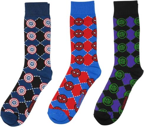 جوارب Hyp Marvel Comics بشعارات شخصيات Argyle Crew مكونة من 3 أزواج in Kuwait