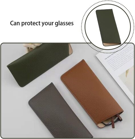 Glasses Case Leather Glasses Storage Box Soft Glasses Storage Bag for Spectacles and Sunglasses Storage in Kuwait