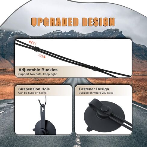 Cowboy Hat Holder for Car, Silicone Cowboy Hat Rack, Cowboy Hat Dash Holder for Car Truck SUV, Truck Hat Holder for Vehicle, Traveling, Wall (Black-2PCS) in Saudi Arabia