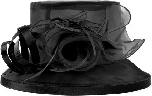 Women Elegant Derby Church Tea Party Dress Hat Fascinator with Peacock Feathers in Saudi Arabia