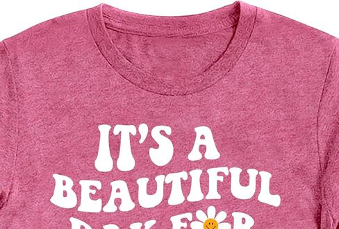 MAIHUN Women Teacher Life Shirt Teacher Gift Short Sleeve Shirts Its a Beautiful Day for Learning T-Shirt in Saudi Arabia