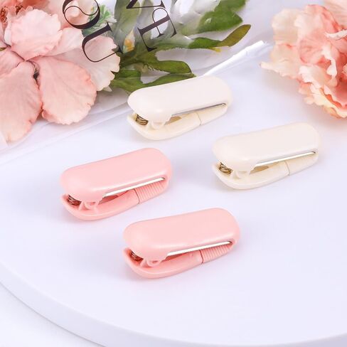 4 قطع شريط موزع واشي، موزع شريط صغير، موزع شريط لاصق لطيف محمول لشريط عريض 0.2-1 بوصة، نوع المشبك in Kuwait