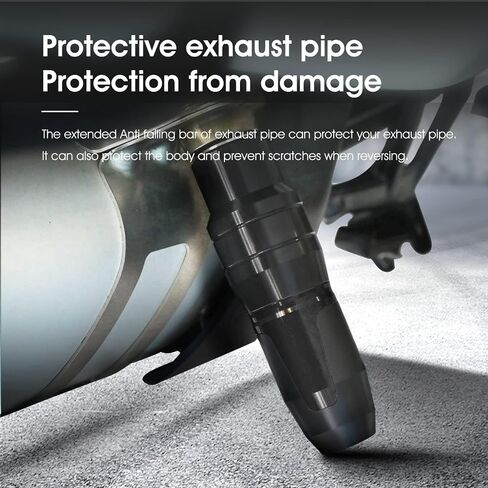 Universal Motorcycle Exhaust Pipe Protection Anti Falling Bar Frame Sliders Black in Kuwait