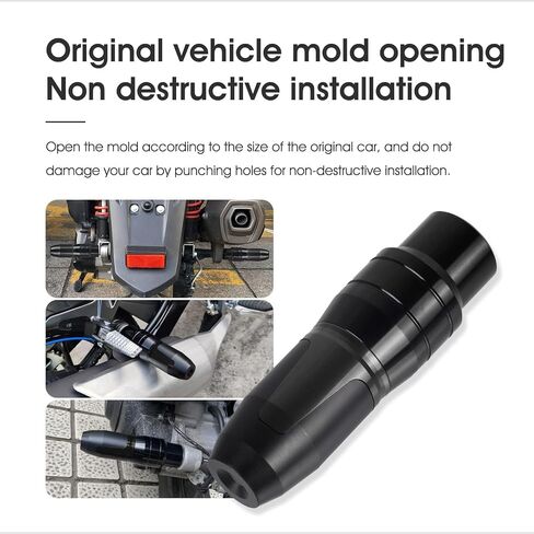 Universal Motorcycle Exhaust Pipe Protection Anti Falling Bar Frame Sliders Black in Kuwait