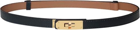 Adjustable Leather Belts For Women For Jeans Dresses Trendy Skinny Belts Fashion Waist Belt With Turn-Lock Buckle in Saudi Arabia
