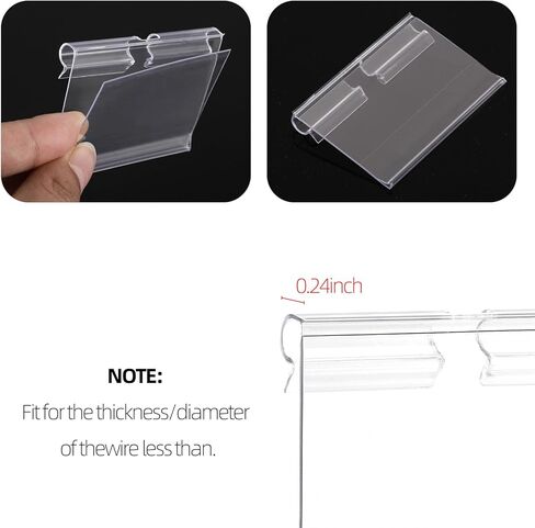 100 قطعة من مشابك ملصقات سلة التخزين البلاستيكية، مقاس 2.36 × 1.57 بوصة، مشبك ملصقات السلة، 100 إدراج ملصق مع 2 علامات طباشير سوداء لصناديق القماش، مكعبات تخزين، رف سلكي in Kuwait