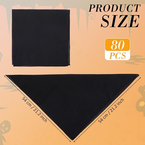 Chumia 80 Pcs Bandanas in Bulk for Men Women Cowboy Bandanas Multipurpose Handkerchief Retro Head Wrap Necktie Face Cover in Saudi Arabia