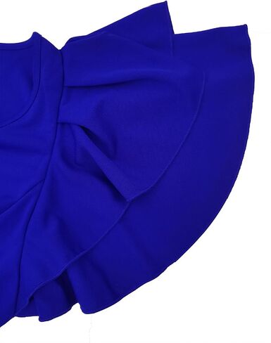 Women's Casual Summer Dresses Elegant Party Work Cocktail Bodycon Round Neck Ruffle Short Sleeve Pencil Midi Dress 672 in Saudi Arabia