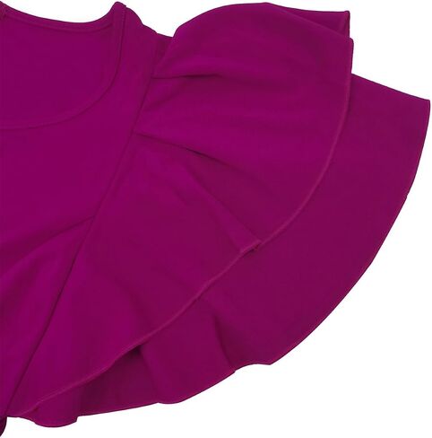 Women's Casual Summer Dresses Elegant Party Work Cocktail Bodycon Round Neck Ruffle Short Sleeve Pencil Midi Dress 672 in Saudi Arabia