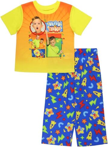 Boys' 2-Piece Loose-fit Pajama Set, Soft & Cute for Kids in Saudi Arabia