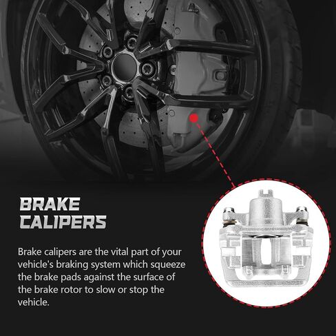 Rear Driver Brake Calipers ROADFAR for 2001-2003 for Acura CL,1999-2008 for Acura TL,2003-2008 2009 2010 2011 for Honda Element in Saudi Arabia