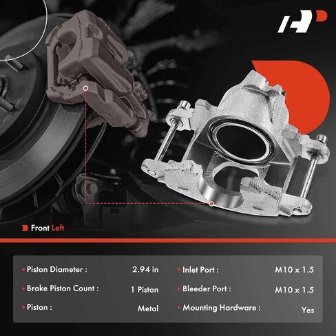 A-Premium Disc Brake Caliper Assembly Without Bracket Compatible with Select Chevy, Cadillac, Buick, GMC, Pontiac and Oldsmobile Models - Impala, Camaro, Caprice, LeSabre, Riviera - Front Driver in Saudi Arabia
