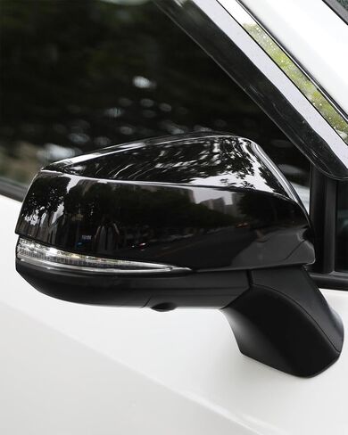 غطاء مرآة الرؤية الخلفية لسيارة Toyota Highlander 2020 2021 2022 2023 2024، أغطية قولبة واقية لمرآة الرؤية الخلفية باللون الأسود اللامع الرياضي لسيارة Highlander- أسود in Saudi Arabia