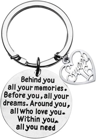 Sweet 16 Inspirational Keychain, Sweet Sixteen Jewelry Birthday Gift for Girls in Saudi Arabia