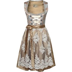 German Dirndl Bavarian Oktoberfest Trachten Lace Apron Dress German Wear 4-16