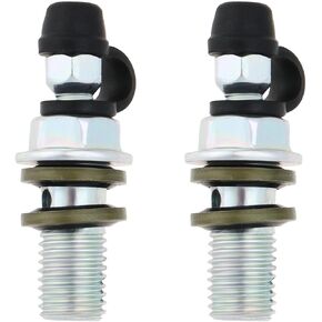 2 Sets M10x1.25mm Motorcycle Banjo Bolt with Bleed Nipple Brake Master Cylinder Caliper Bleed Screw Nipple Car Upper and Lower Pump Brake Exhaust Screws