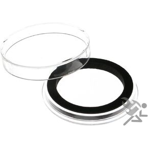 Air-Tite High Relief 38mm Black Ring Coin Capsules for 2oz Queen's Beast, 10 Pack