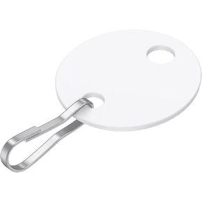 Uniclife 100 Pcs Key Tags 1 Inch Plastic Key Chain Tags with Metal Snap Hooks Double-Sided Writable White Tags Sturdy Key Item Identifiers for Home and Office