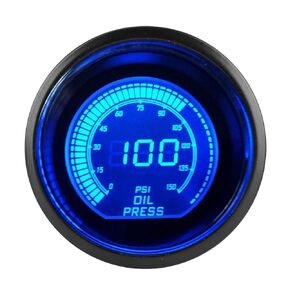 aqxreight - Oil Pressure Gauge, Universal 12V 52mm 0-150psi Dual Color Auto Oil Pressure Gauge Instrument for EVO Series with Sensor