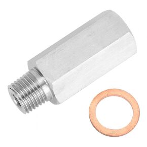 Widely Used Car Engine Cylinder 1/4 Npt Adaptor 1/8 T304 Steel Oil Pressure Gauge Oil Pressure Sensor Adapter with Adaptor O-Ring Fit for Most of Engines Stainless Steel