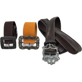 Johnny The Sparrow Sun + Flower + Baldric Sword Pirate Belt Set of 3 Waist Belts Props