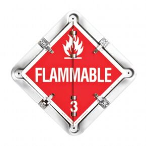 Labelmaster 81-8FO 8 Legend Hazmat Flip Placard System for Trailers, Full Frame
