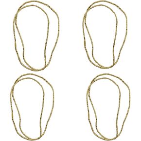 NAISHA Tulsi Kanthi Mala/Rosary Tulsi Neckless/ISKON Tulsi Kanthi/Vaishnav Tulsi Kanthi Mala Original Tulsi Ki Mala 2 Round Mala (Pack of 4)