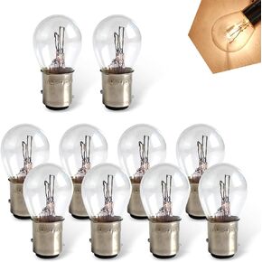 10 PCS 1157 Car Halogen Brake Light, BAY15D High Low Foot Double Tail Ultra-bright Parking Light, Automotive 360-degree Lighting Accessories, Suitable for Cars and Motorcycles (Red)