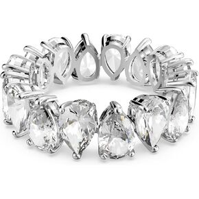 SWAROVSKI Matrix Vittore ring, Drop cut, Clear, Rhodium Finish