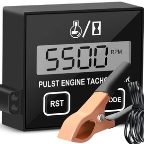 Chainsaw Tachometer-Digital Tachometer Tach Gauge Small Engine Tachometer Digital Display Pulse Speedometer for Jet Engine Chain Saw Cropper Generator Lawn Mower RV ATV Dirt