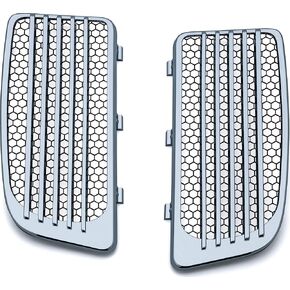 Kuryakyn 7681 Motorcycle Accessory: Radiator Grills for 2014-19 Harley-Davidson Twin Cooled Motorcycles, Chrome, 1 Pair