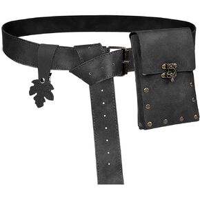 Medieval Belt Pouch for Pirate Costume Women Ren Faire Phone Holder Bag Leather Belt Renaissance Accessories Cosplay Costume