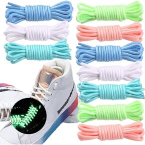 Round Shoes Laces Luminous Glow in the Dark Shoelaces Light Up for Sneakers Athletic Skating Sports Shoes