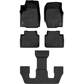 WeatherTech Custom Fit FloorLiners for Jeep Grand Cherokee L (6-Passenger) - Full Set (441696-1-2-3), Black