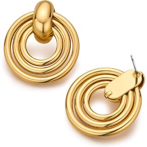 Big Disc Drop Earrings Multiple Styles Geometric Drop Dangle Earrings