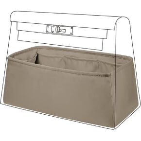 DGAZ Silk Purse Organizer Insert For Hermes Kelly Danse 22 bag，Silky Smooth Bag Organizer，Luxury Handbag & Tote Shaper（Gris tourterelle，22）