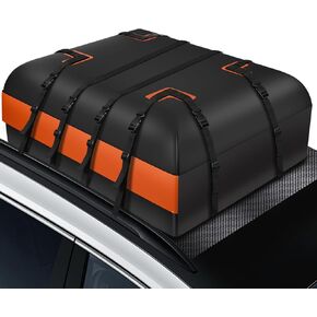 Car Rooftop Waterproof Cargo Carrier Bag - Hard/Soft Shell, 20Cubic Large Storage - for Car, SUV, Truck
