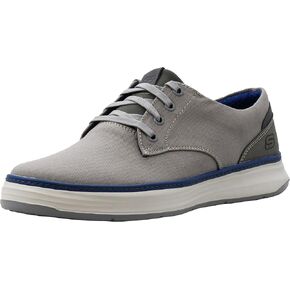 Skechers Men's Moreno Canvas Oxford Shoe, Grey (Gry 037), 11 Medium US