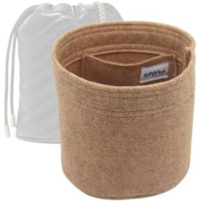 SAMORGA (6-50/ GG-Marmont-Mini-Bucket Bag Organizer for GG Marmont Mini Bucket Bag Organizer Insert Innerbag (1.2mm Leather Beige)
