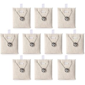 Oirlv linen Jewelry Display Trays Stackable Necklace Bracelet Ring Showcase Display Empty Plate(Pack of 1)