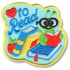 I Love (Heart) to Read Love Reading Fun Patch