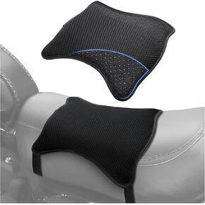 Motorcycle Seat Cushion for Front Moto Seats, Motorcycle Seat Pad, 3D Mesh Air Cooling Breathable Motorcycle Seat Cover, Black