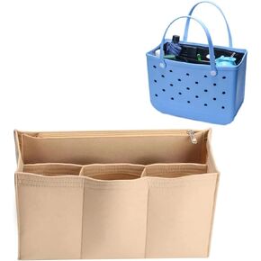 Beach Bag Organizer Compatible with Bogg Bag,Divider Pouch for Bogg Bags Accessories Felt Insert, Organize Valuables Accessories for Bogg Bags- Black