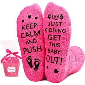 HAPPYPOP Expecting Mother's Day Gifts - Socks Pregnancy Gifts for Pregnant Women, Mom To Be Gifts for First Time Moms Friends Sisters