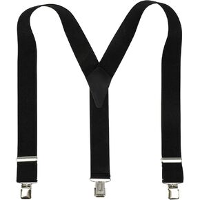 2 Inch-Wide Heavy Duty Elastic Suspenders for men, Adjustable and Durable Work Suspender for Big & Tall