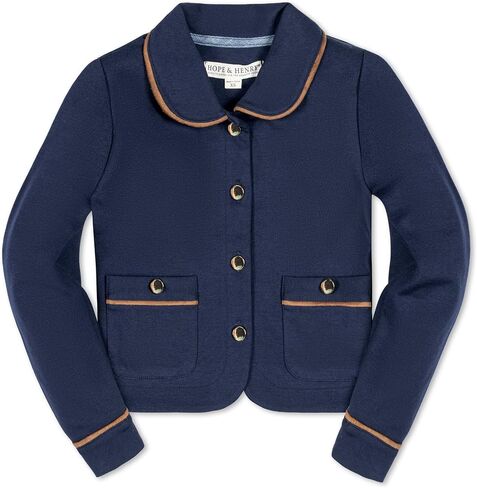 Hope & Henry Girls' Dressy Ponte Knit Riding Blazer in Kuwait